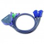 Switch KVM ATEN CS62S, 2-Port PS/2,  All-in-one design, 0.9m cables